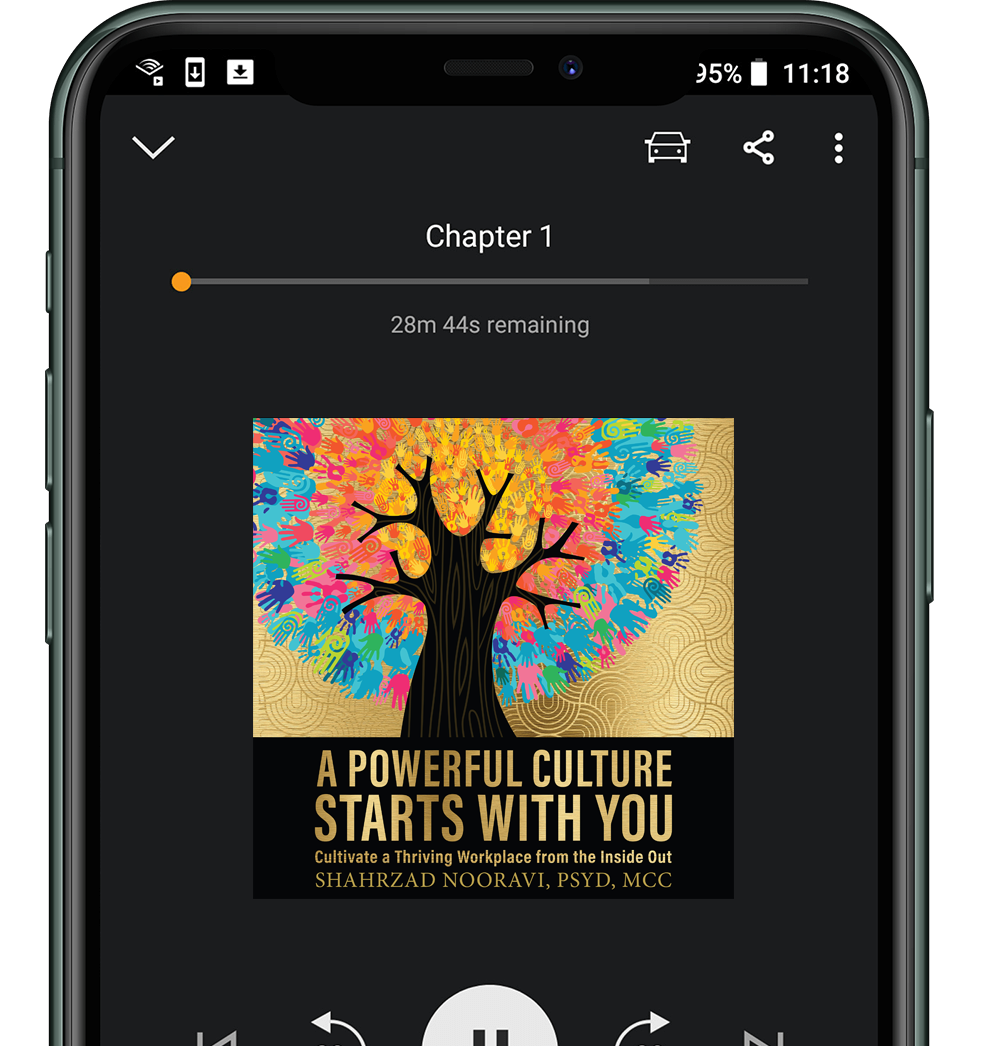 iPhone with Audible Book Image of A Powerful Culture Starts with You